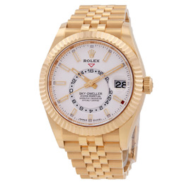 Rolex Sky Dweller Automatic White Dial Watch M336938-0006 Gold-tone 18kt Yellow Gold Case and Bracelet