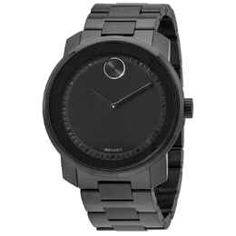 Movado 3600471 Bold Mens Watch Black Dial Ion-Plated