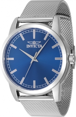 Invicta Celestial 48502 Mens Blue Dial Stainless Steel Mesh Watch