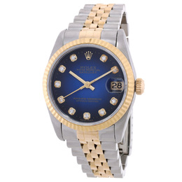 Pre-owned Rolex Datejust 31 Automatic Diamond Ladies Watch [68273 BLVDJ]