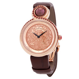 Jaquet Droz Lady 8 Rose Gold Dial Brown Alligator Leather Automatic Ladies Watch j014503200