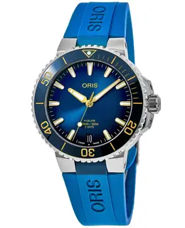 Oris Aquis Date 01 400 7769 4125-07 | Blue Dial Rubber Strap Men's Automatic Sports Watch