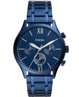 Мужские многофункциональные синие часы-браслет Fenmore 44 мм Fossil 12455113 | blue