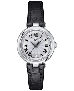 Женские швейцарские часы Bellissima с черным кожаным ремешком, 26 мм Tissot 14258918 | no color