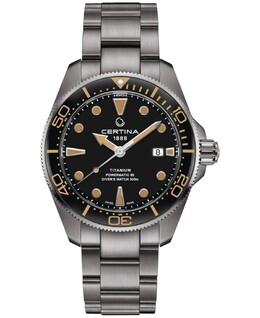 Мужские швейцарские автоматические часы DS Action Diver из нержавеющей стали с браслетом 43 мм Certina 16224968 | black