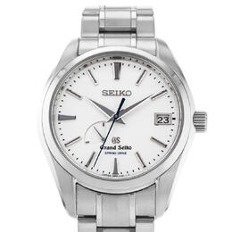 Pre-owned Grand Seiko Spring Drive Automatic White Dial Mens Watch sbga011