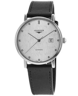 Longines Elegant Collection Silver Dial Leather Strap Women's Watch l4.911.4.77.2