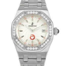 Pre-owned Audemars Piguet Royal Oak Silver Dial Ladies Watch 67611st.zz.d012cr.01