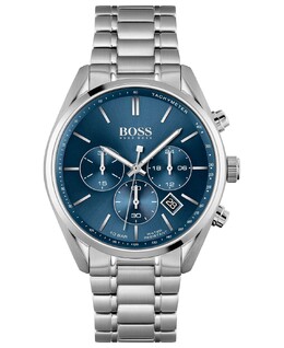 Мужские часы HUGO с хронографом и браслетом из нержавеющей стали, 44 мм Hugo Boss 11474020 | silver