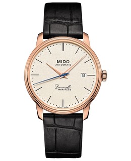 Мужские швейцарские автоматические часы Baroncelli III Heritage с черным кожаным ремешком, 39 мм Mido 6973144 | black