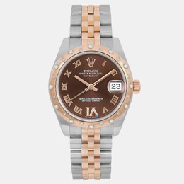 Rolex Datejust 178341 - Automatic Women's Watch with Rose Gold Case and Brown Diamond Dial