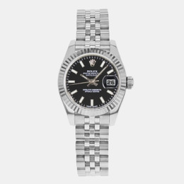 Rolex Datejust 179174 [Black 18k White Gold Stainless Steel]