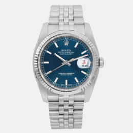 Rolex Datejust 116234 Blue Dial 18K White Gold Automatic Mens Watch