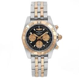 Pre-owned Breitling Chronomat Automatic Chronograph Mens Black Dial CB014012/BA53-678C