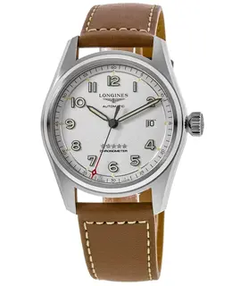 Longines Spirit Automatic Silver Dial Leather Strap Men's Watch l3.810.4.73.2