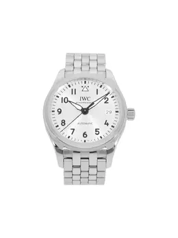 IWC Pilot's 36mm Silver-tone Dial Stainless Steel Automatic Watch with Engraved Case Back, Pre-owned