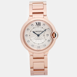 Cartier Silver 18k Rose Gold Ballon Bleu WE902026 Automatic Women's Wristwatch 36 mm 1160738