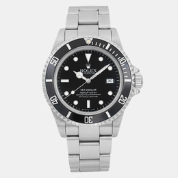 Rolex Black Stainless Steel Sea-Dweller Model 16600 Automatic Watch For Men