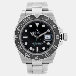 Rolex Black Stainless Steel GMT Master II Automatic Men's Wristwatch 1160714