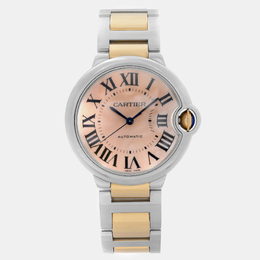 Cartier Pink MOP 18K Rose Gold Stainless Steel Ballon Bleu W6920033 Automatic Women's Wristwatch 36 mm 1160710
