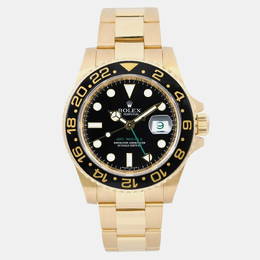 Rolex Black 18K Yellow Gold GMT-Master II (Ref. 116718)