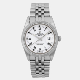 Rolex White Dial Stainless Steel Oyster Perpetual Date 15210 Women's Watch, Ref. 1160688