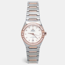 Omega Silver Dial Sedna™ Gold Diamond Stainless Steel Constellation Co-Axial 131.25.29.20.52.001 Women's Watch 29 mm 1159886