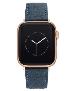 Женский темно-синий кожаный ремешок с ананасом, совместимый с Apple Watch 42/44/45/Ultra/Ultra 2 Anne Klein, синий 13422832 | blue