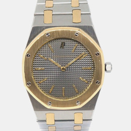 Audemars Piguet Black 18k Yellow Gold Stainless Steel Royal Oak 56303SA.OO.0789SA.01 Quartz Women's Wristwatch 33 mm 1161821