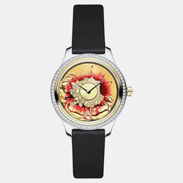 Dior Grand Bal Cs153B2Ja001 18k Rose Gold Stainless Steel Women's Wristwatch Automatic Movement, Mother of Pearl Dial, Black Strap