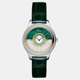 Dior Grand Bal Malachite Stainless Steel Diamond Automatic Watch CD153B22A001
