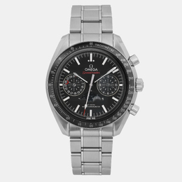 Omega Black Stainless Steel Speedmaster Moonphase 304.30.44.52.01.001 Automatic Men's Wristwatch 44 mm 1160704
