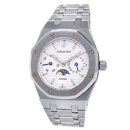 Pre-owned Audemars Piguet Royal Oak White Dial Mens Watch 25594st.oo.0789st.05