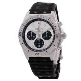 Breitling Chronomat B01 Chronograph Automatic Silver Dial Mens Watch AB0134101G1S2