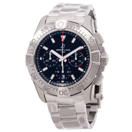 EB0148101B1E1 Breitling Super Avenger Chronograph Automatic Black Dial Mens Watch