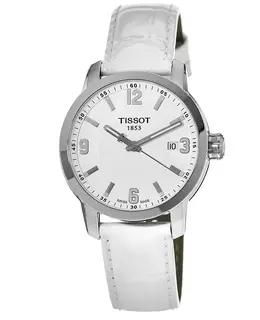 PRC 200 White Dial Leather Strap Unisex Watch t055.410.16.017.00