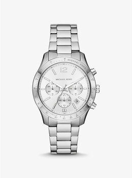 Крупные часы Berkley серебристого цвета Michael Kors, серебряный mk7413 | silver
