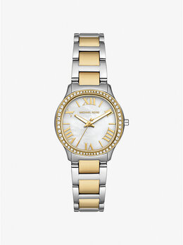 Мини-Часы с двухцветным паве из шалфея Michael Kors, мультиколор mk4910 | two tone