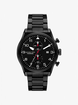 Большие панорамные часы черного цвета Michael Kors, черный mk9198 | black
