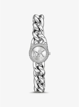 Часы Petite с серебристым паве и цепочкой Michael Kors, серебряный mko1068 | silver