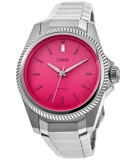 Oris ProPilot X Miss Piggy Edition Diamond Pink Dial Steel Women's Watch Model 01 531 7796 4158-07
