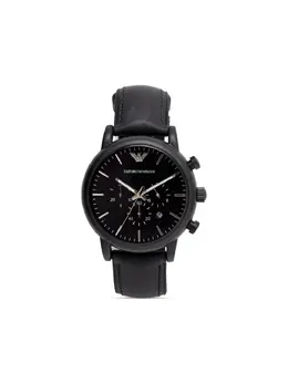 Emporio Armani Chronograph Watch - 46mm Black Stainless Steel Case