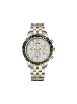 Versace Sport Chrono 30063653 Round Stainless Steel Geometric Dial Chronograph