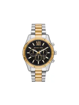 Michael Kors 30009499 Everest Black Stainless Steel Round Geometric Chronograph Dial with Index Hands, Date Indication, Screw-Down Crown