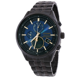 Citizen Eco-Drive Radio-Controlled Moon Phase Blue Dial Mens Watch by1035-56l