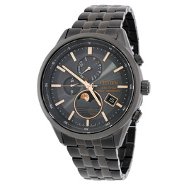 Citizen Eco-Drive Radio-Controlled Moon Phase Grey Dial Mens Watch BY1037-51H