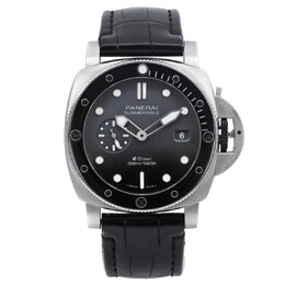 Pre-owned Panerai Submersible Grey Dial Mens Watch pam01288