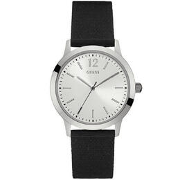 Guess Nylon Strap Quartz White Dial Mens Watch W0976G1