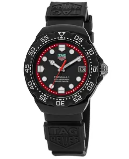 Tag Heuer Formula 1 Solargraph Limited Edition Black Dial Rubber Strap Men's Watch wby1114.ft8084