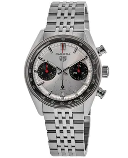 Tag Heuer Carrera Chronograph Silver Dial Stainless Steel Men's Watch cbs2216.ba0048